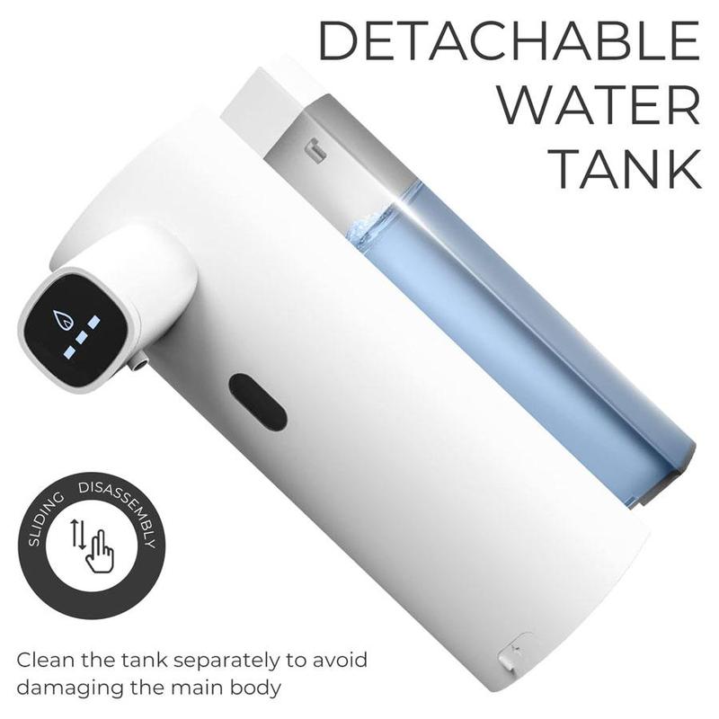 Automatic Soap Dispenser, USB Rechargeable Touchless Hand Soap Dispenser with 3 Adjustable Soap Volume for Kitchen Bathroom