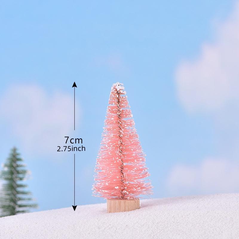 Snowflake Decorative Mini Christmas Tree, 6 Counts set Mini Desktop Ornament, Desktop Decoration, Christmas Decor for Home Party Decoration