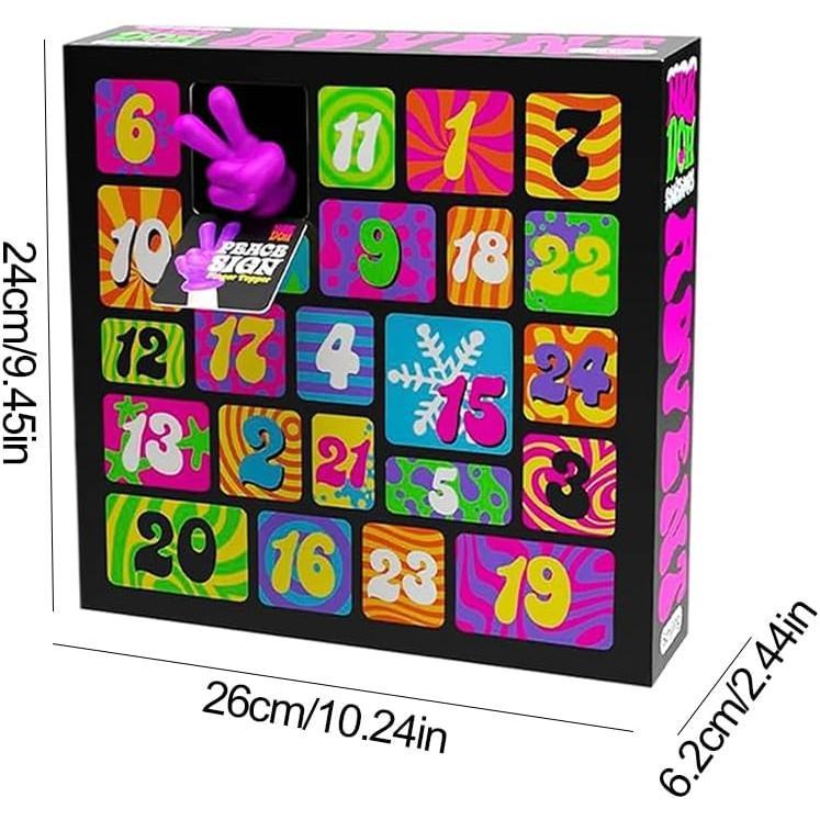 Nee Doh Squishmas 24 Piece Mini Advent Calendar-2024, Birthday Party Gifts, 2024 Gift Blind Box Unboxing, Christmas Holiday Fun for All Ages, Perfect Christmas Gifts