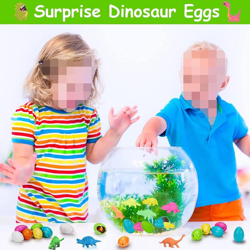 60 Pcs Hatching Dinosaur Eggs - Birthday Party Supplies - Dinosaur Party Supplies for Kids 4-12 - Party Favors Goodie Bags