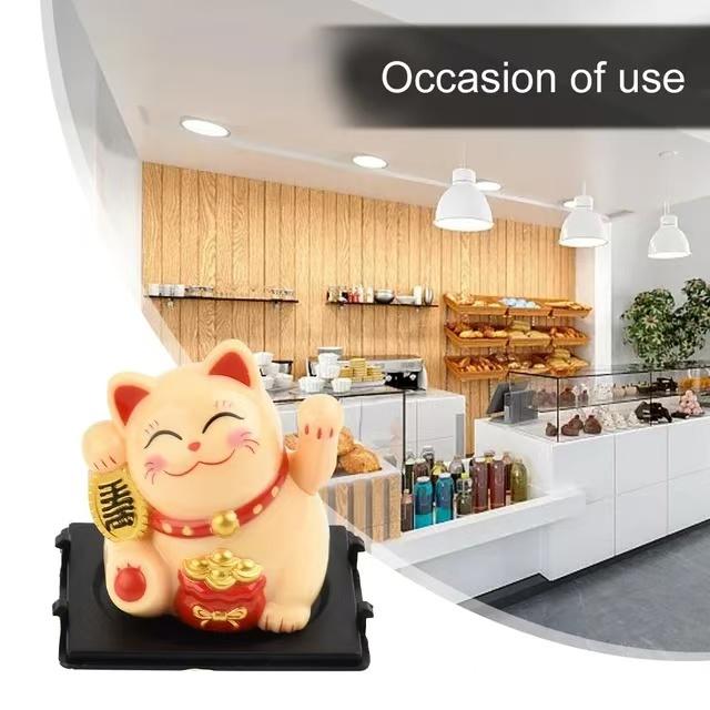 Lucky Cat,Decoration,Car decoration,Solar energy Ornaments,Mean Peace, good luck, fortune,Your car and balcony are perfect for it