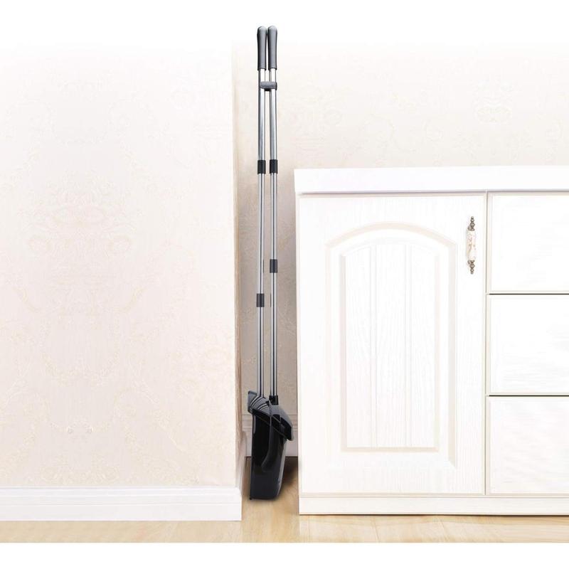 Broom and Dustpan Set for Home with Lid Indoor Upright Dustpan Broom and Dustpan Set Combo Dust Pan with Long Handle Apartment Household Essentials for New Home Angle Broom Sweeping Office Kitchen