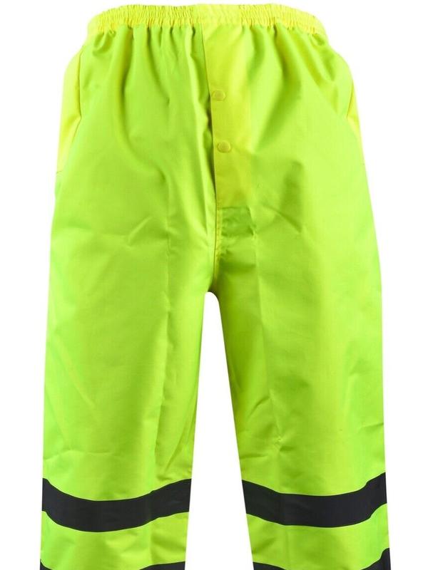 FX SAFETY Class 3 yellow Rain Suit   Includes Jacket with hood and Rain  Pants High Visibility Reflective Black Bottom