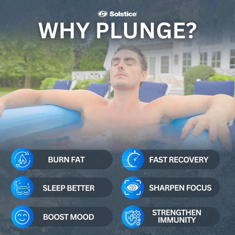 Solstice Cold Plunge Inflatable Tub - Eliminate body soreness with cold water therapy. Get your plunge today