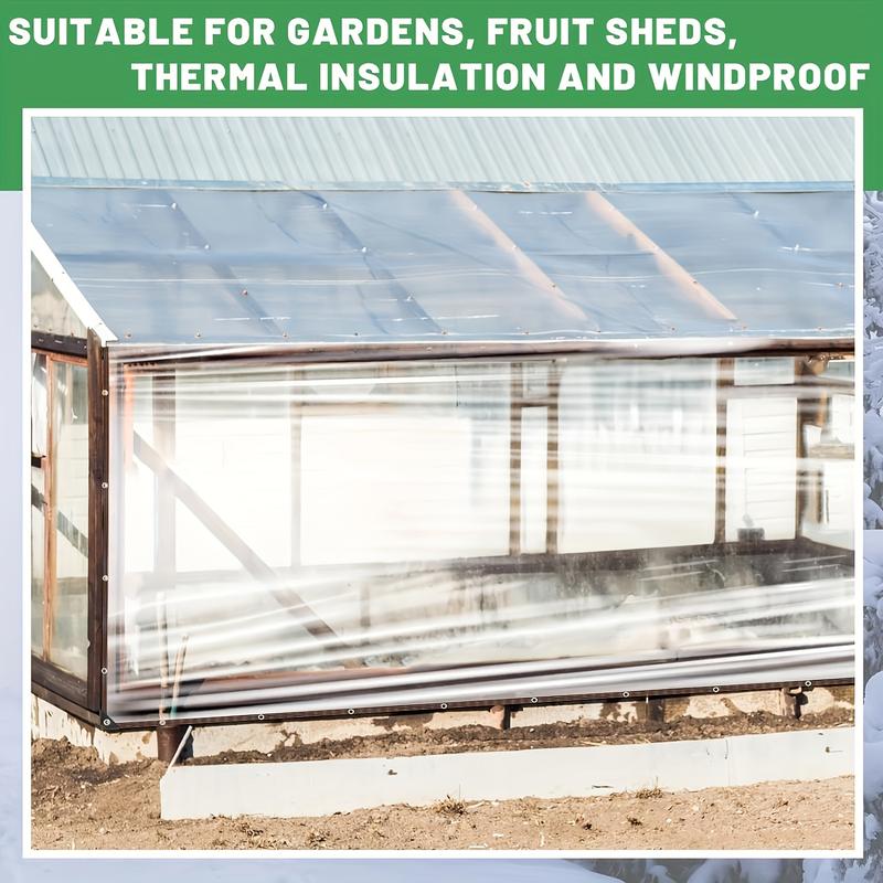 milion pick Clear Waterproof Tarp with Seal Ring - Rainproof Outdoor Garden Cover for Patio, Chicken Coop, Porch Canopy & Camping