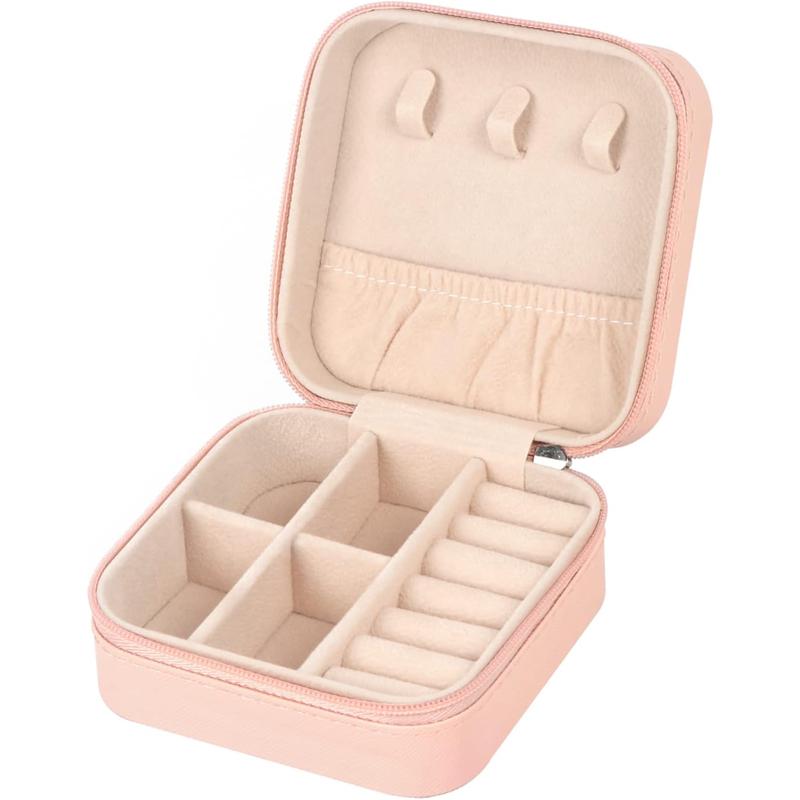 Travel Jewelry Case Small Jewelry Box Jewelry Organizer Storage Case Portable PU Leather Mini Jewelry Travel Case for Girls Womens Earring, Necklace, Rings,Bracelets MFXIP