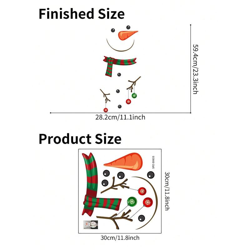 1pc Christmas Decoration Toilet Cover Sticker With Christmas Snowman Pattern Self-Adhesive Sticker, Waterproof And Removable PVC Decoration Toilet Cover Sticker