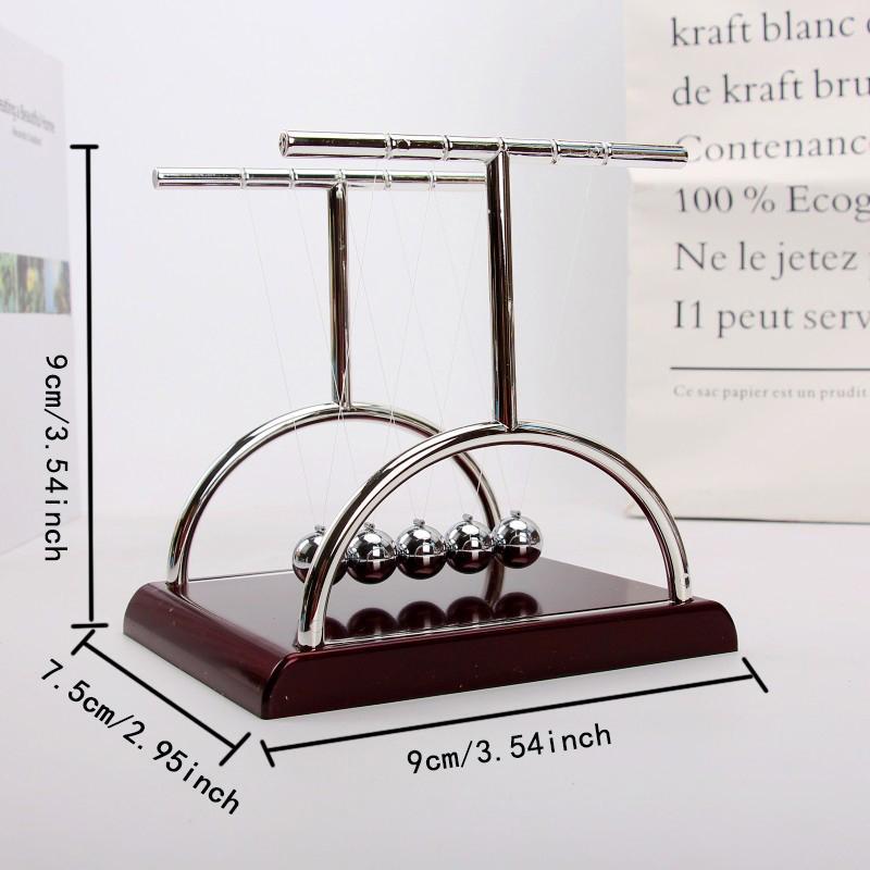 Newton's Cradle Desk Decoration, 1 Count Stress Relief Desktop Ornament, Creative Desk Decor for Home Study Room Office School