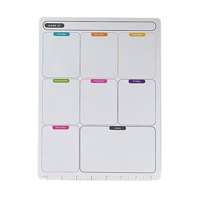 Magnetic Weekly Calendar for Fridge, 1 Count Refrigerator Erasable Weekly Planner, Weekly Planner for Home Office, Kitchen Decoration