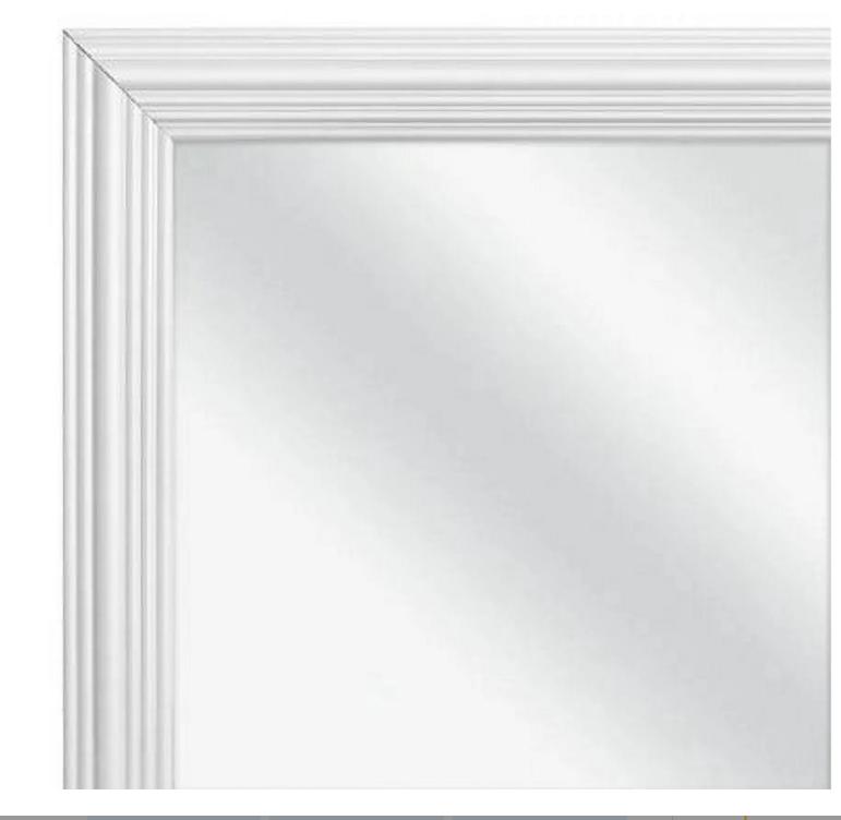 13x49 Full-Length Rectangular White Mirror