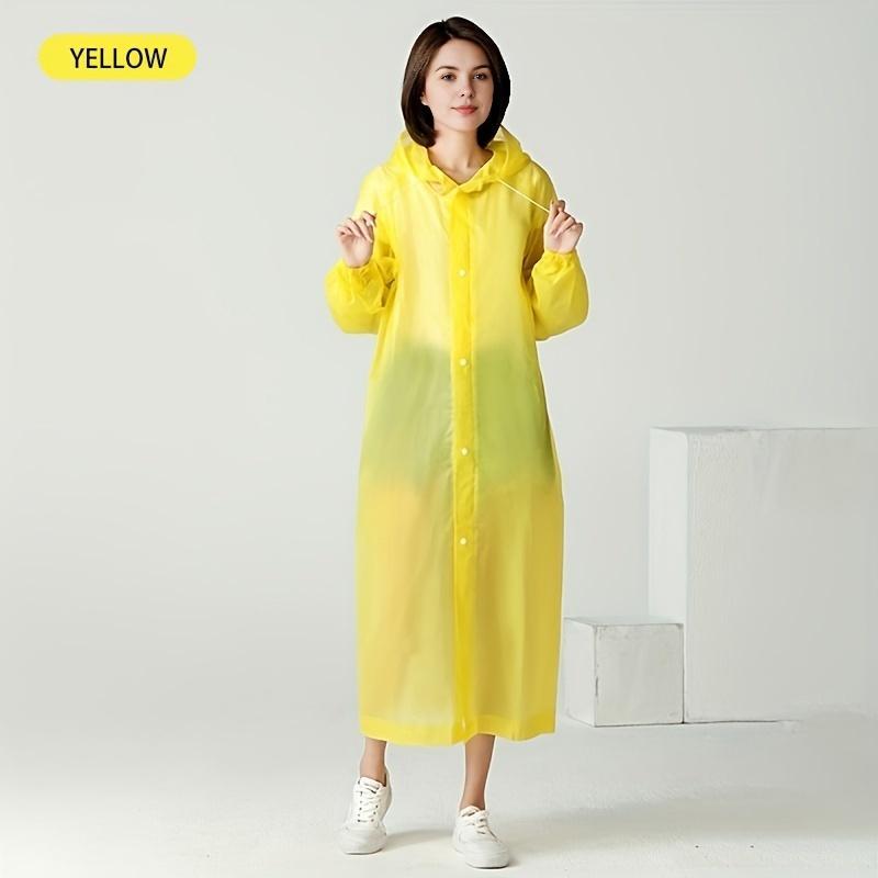 Durable & Portable Raincoat, 1 Count Reusable Raincoat with Hood & Sleeves, Waterproof Raincoat for Outdoor Camping & Hiking