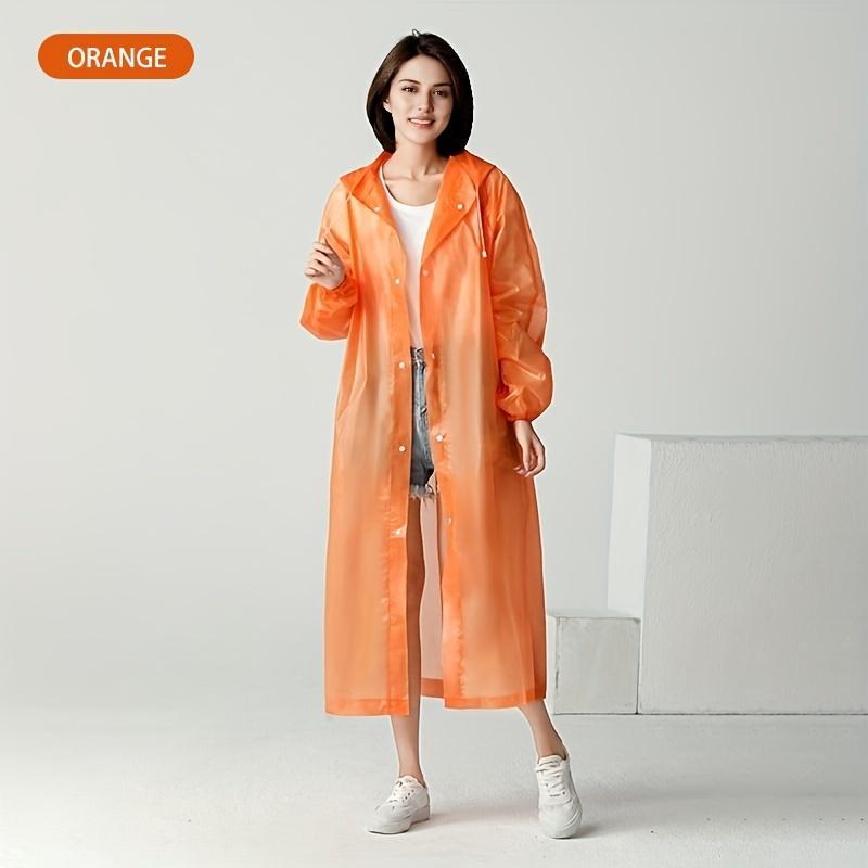 Durable & Portable Raincoat, 1 Count Reusable Raincoat with Hood & Sleeves, Waterproof Raincoat for Outdoor Camping & Hiking