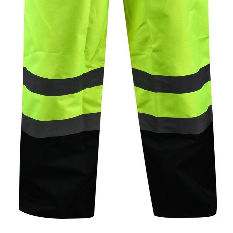 FX SAFETY Class 3 yellow Rain Suit   Includes Jacket with hood and Rain  Pants High Visibility Reflective Black Bottom