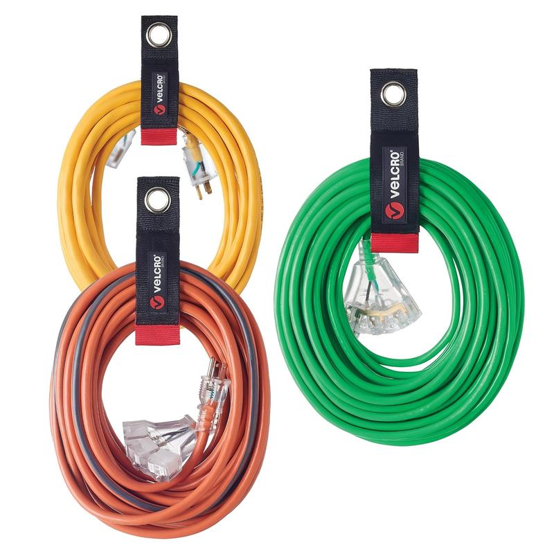 VELCRO Brand Easy Hang Extension Cord Holder Organizer Variety Pack - Holds 60-100lbs - 3-pk 10