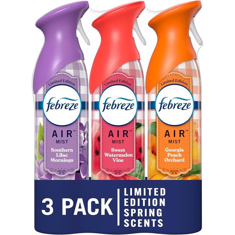 3-Pack Air Freshener Spray, Odor-Fighting Room Spray for Home, Bathroom and Kitchen, 8.8oz