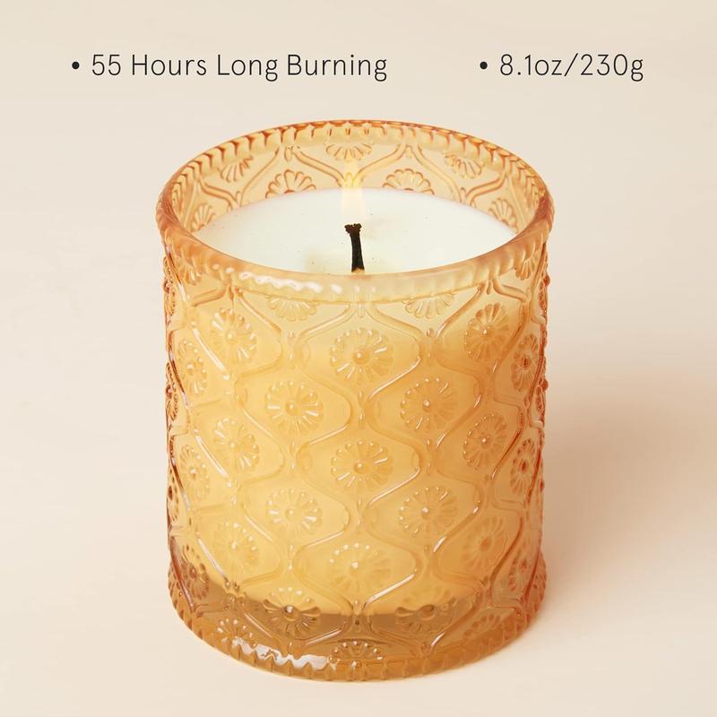 LA JOLIE MUSE Pumpkin Chai & Mahogany Apple Scented Candle - Fall Collection, Natural Soy, 50-Hour Burn, Perfect for Home & Gifts Decor Fragrance