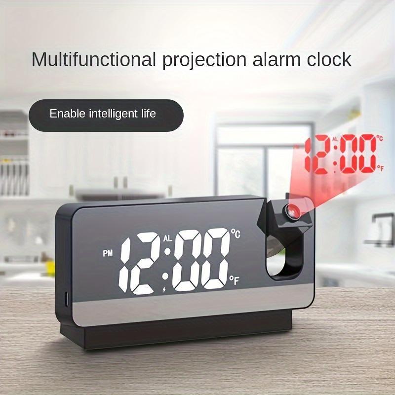 Digital Alarm Clocks for Bedrooms - Wooden Electric Clock, Date, Weekday, Temperature, 0- Brightness, Adjustable Alarm Volume,Housewarming Gift Decor cubo clock 2024 New