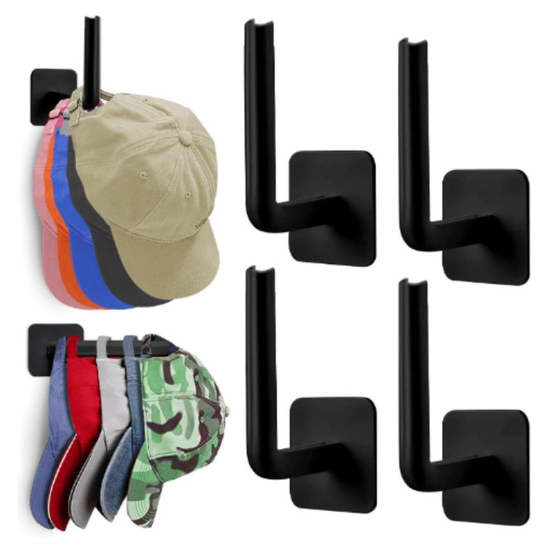 4-Pack Hat Racks for , Adhesive Hooks for Wall, No Drilling Hat Hangers for Closet Cowboy Hat Holder Display, Scarf Smooth cap storage organizer