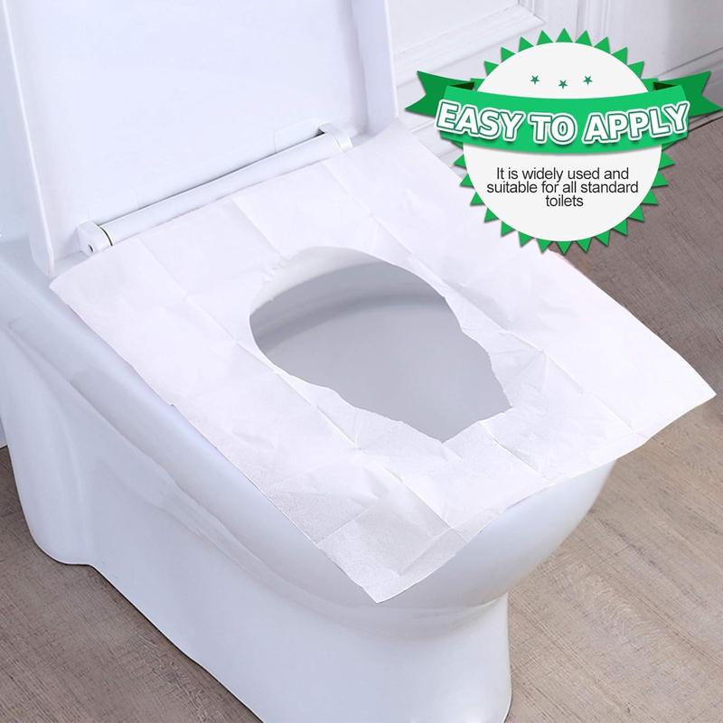 Toilet Seat Covers Disposable, 110pcs Flushable Travel Disposable Toilet Seat Covers for Adults Kids Potty Training, Travel Essential Accessories for Airplane, Road Trips, Camping