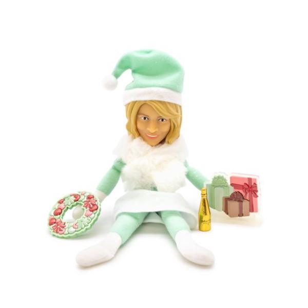 Martha Stewart Martha on The Mantel Christmas Green Plush Figurine Gift Multicolor Ornaments Decoration