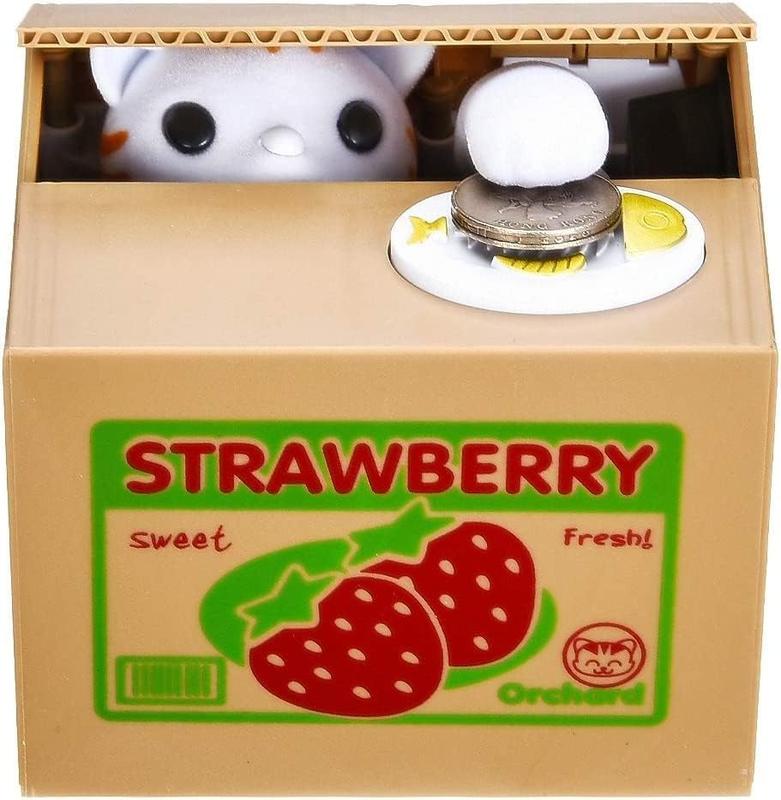 Stealing Piggy , Automatic Stole  Piggy  Money Saving Box   (Strawberry)