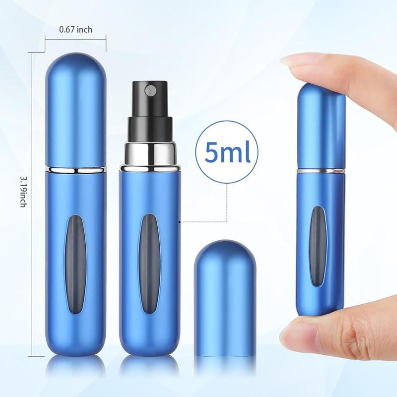 6 count Refillable Perfume Bottle Travel, Pocket Perfume Dispenser, Atomizadores Para Perfume and Cologne Travel Bottle, Portable Cologne Sprayer to Carry Around