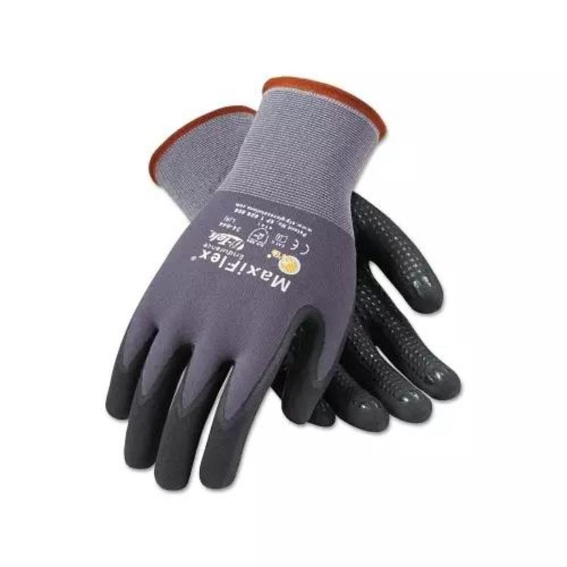 PIP Maxiflex Glove 34844 Version 2 - Gray - Size M L - Pack Of 12 - Latex free - Raised Micro Dots - Touchscreen Compatibility - MicroFoam Nitrile Coatings - 360° Breathability - Optimized Grip - Latest Knitting Technology - 25% Thinner - Knit Wrist