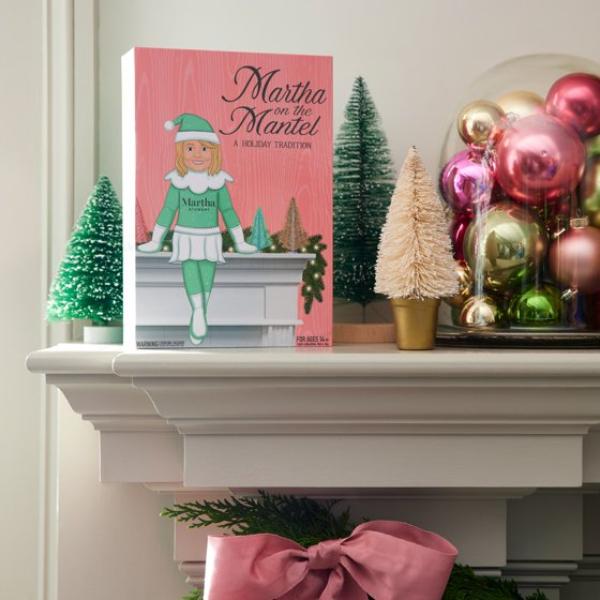 Martha Stewart Martha on The Mantel Christmas Green Plush Figurine Gift Multicolor Ornaments Decoration