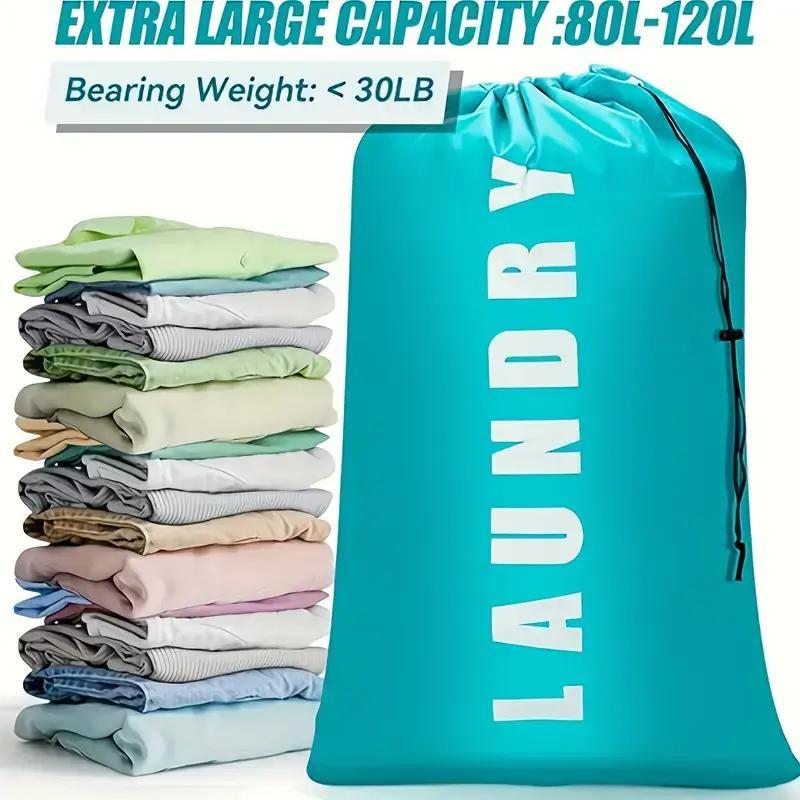 Large Capacity Laundry Bag, 1 Count Waterproof Durable Drawstring Design Clothes Storage Bag, Household Clothes Organizer for Bedroom Bathroom