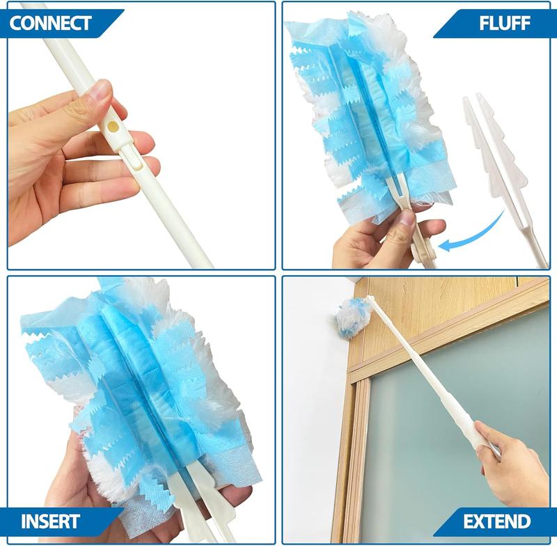 Replacement Handles Compatible with Swiffer Duster Refill, Extended Handle, Adjustable Length Handles only (1pcs)