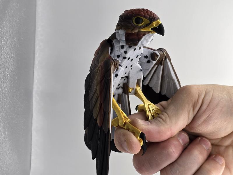 3d Printed articulating Peregrine Falcon