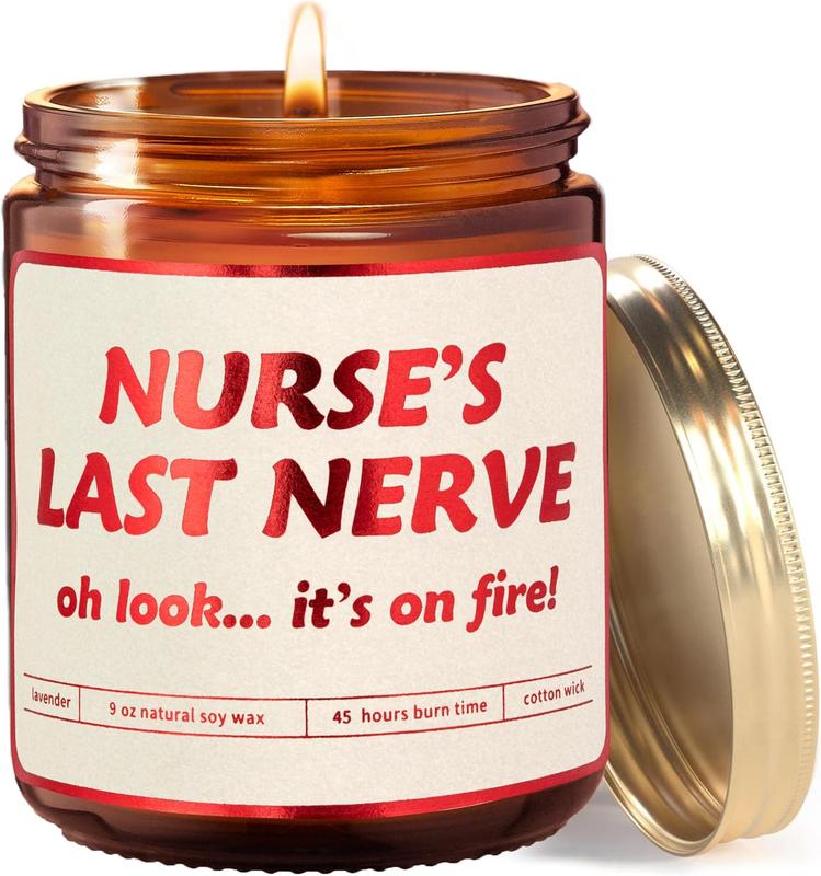 Nurse's Last Nerve Candle Gift, Nurse Christmas Gift, Nursing School Graduation Candle Gift, New Nurse Gift, Gift for Best Friend, Gift for Daughter, Nursing school gift, Idea Christmas Gift for Her Him