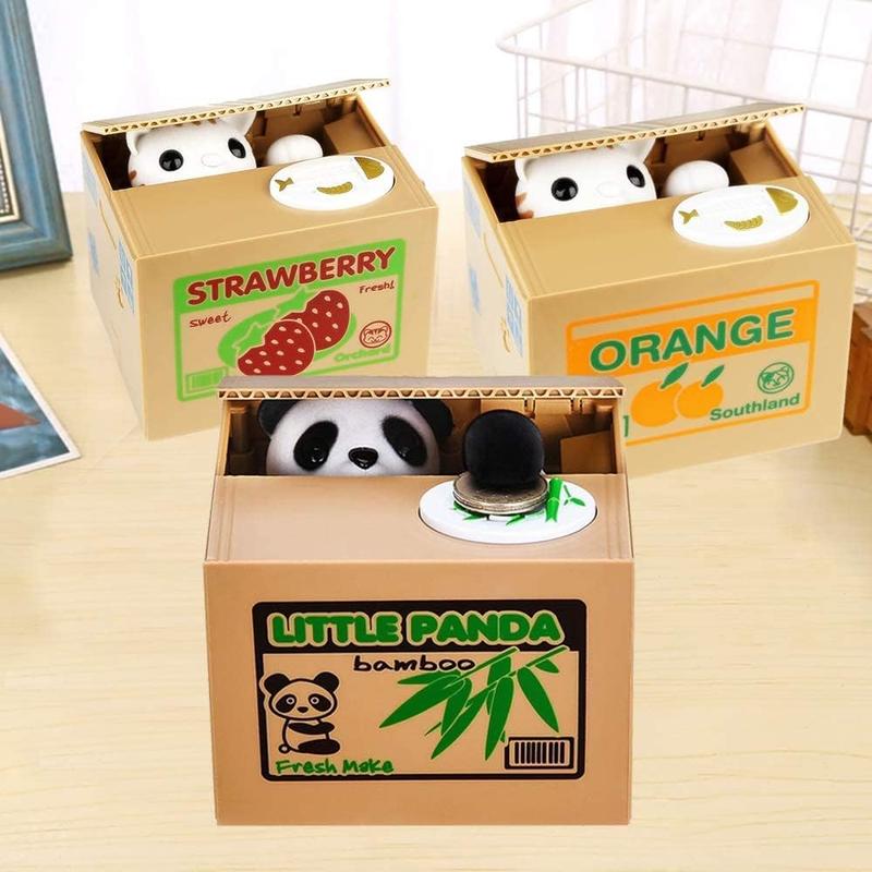 Stealing Piggy , Automatic Stole  Piggy  Money Saving Box   (Strawberry)