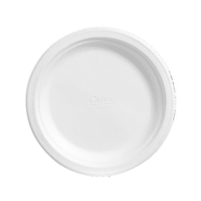 Chinet Classic Premium Disposable Paper Dinner Plates, White, 10 3 8