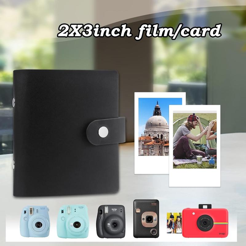 52 Pockets Mini Photo Album Fujifilm Instax Mini Instant Film, Polaroid Snap, Z2300, SocialMatic Instant Cameras & Zip Instant Printer (Black, 1Pack)