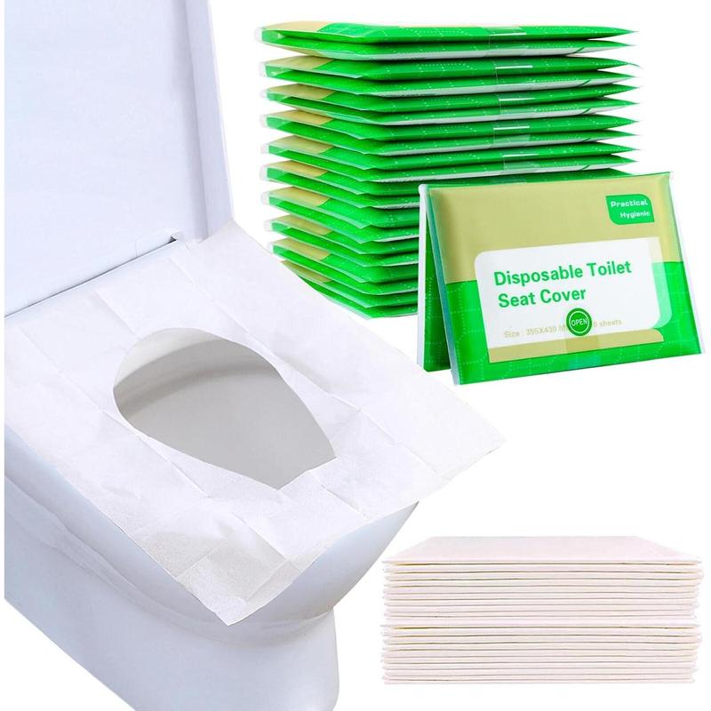 Toilet Seat Covers Disposable, 110pcs Flushable Travel Disposable Toilet Seat Covers for Adults Kids Potty Training, Travel Essential Accessories for Airplane, Road Trips, Camping