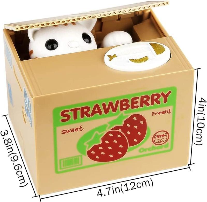 Stealing Piggy , Automatic Stole  Piggy  Money Saving Box   (Strawberry)