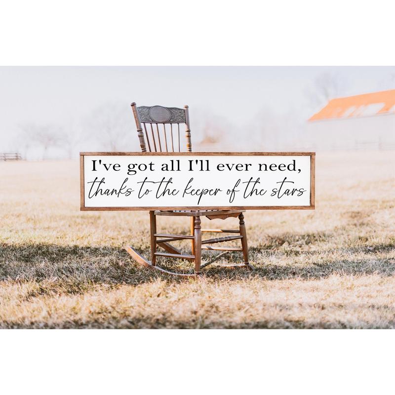 Crawford Keeper Of The Stars - 90s Country - Wedding Song Signs - Wall Art-  Anniversary Gifts-Unframe