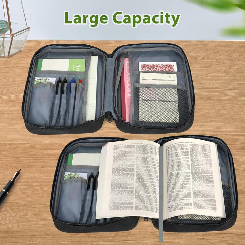 Bible Cover, Bible Carrying Book Case for Women,Protective Church Organizer Holder Bag