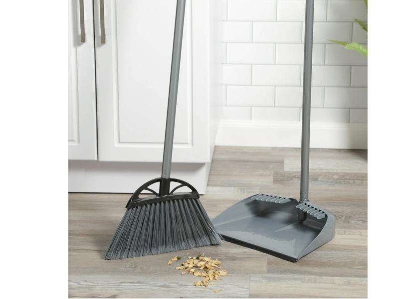 Lobby Broom & Dustpan Kit with Recycled Pet Bristles, 37