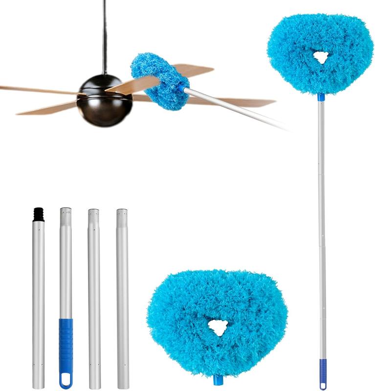 Ceiling Fan Cleaner Duster with Extension Pole, 1 Set Dust Removal Brush, Ceiling and Fan Duster, Christmas Gift, Christmas Décor, Thanksgiving Gift