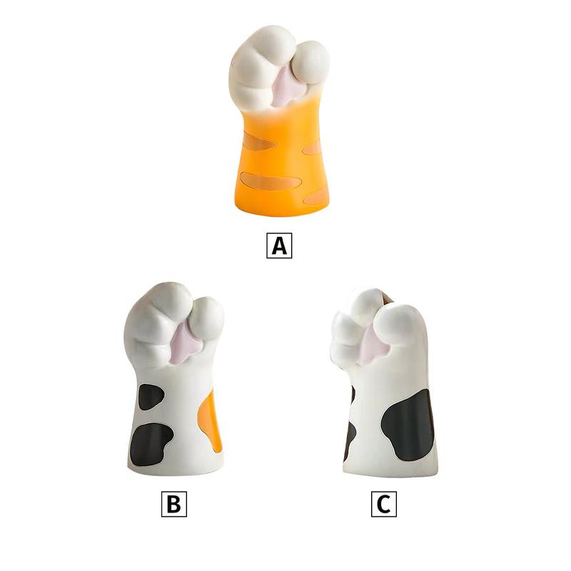 Cute Cat Claw Design Flower Vase, 1 Count Summer Creative Animal Design Resin Desktop Ornaments, Home Decor Supplies