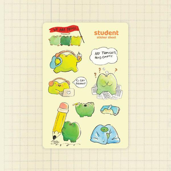 Froggy Sticker Sheets Series B Decor Decorative