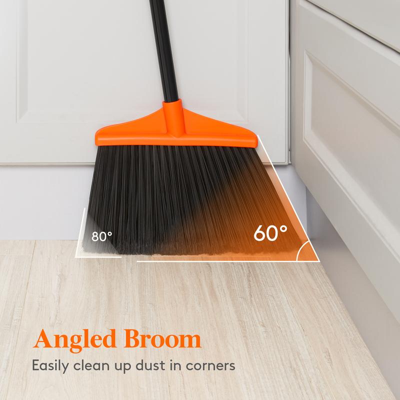 Lifewit Outdoor Indoor Broom Heavy Duty, Commercial Broom with 53