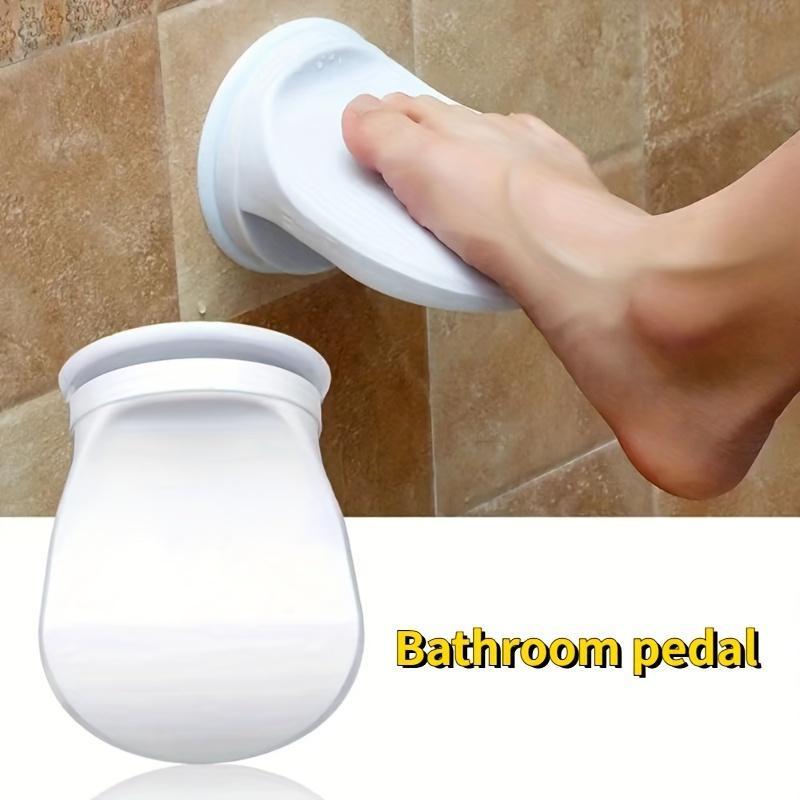 Shower Foot Rest, Wall Mounted Footstool Step, Bathroom Shower Foot Pedal, Plastic Shower Step with Suction Cup, Bathroom Accessories