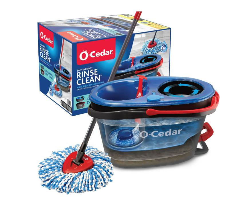 O-Cedar RinseClean Clean Water Spin Mop and Bucket System | Clean with Clean Water | Removes 99% of Bacteria