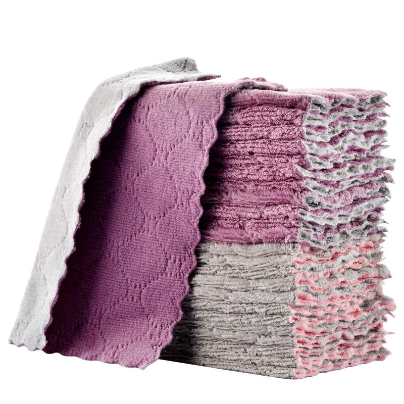 Small Reusable Cleaning Cloths, 6 x 10 inch, Super Absorbent Multipurpose Dish Cloths, for Furniture Rags, Kitchen Cloths, Tableware Quick-Drying Towels，Kitchen Towels Dish Towels,