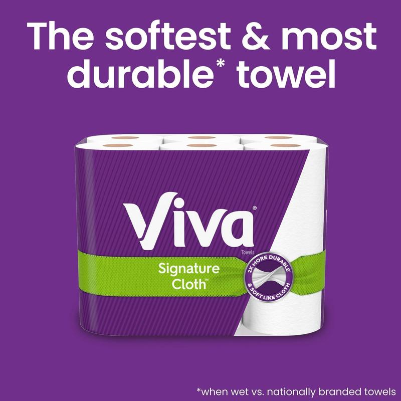 Viva Signature Cloth Paper Towels, 6 Triple Rolls