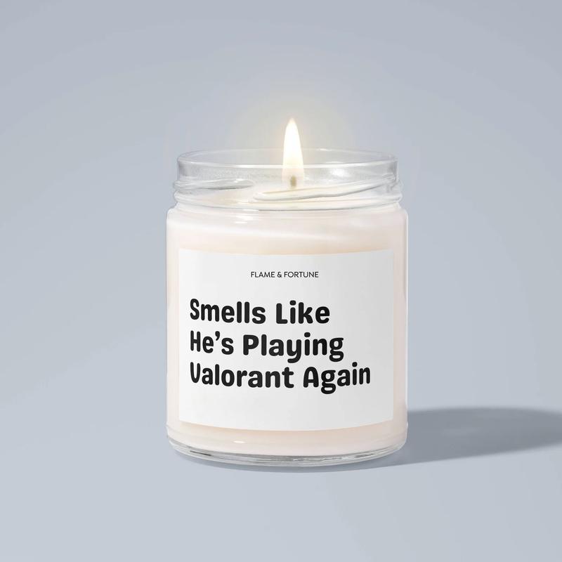 Smells Like He's Playing Valorant Again, Valorant Candle, Valorant Gift, Gamer Gift For Him, Gift For Player, Video Game Candle