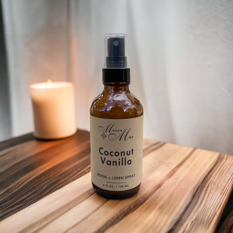 Coconut Vanilla Room and Linen Spray, Air Freshener, Room Freshener, Pillow Mist